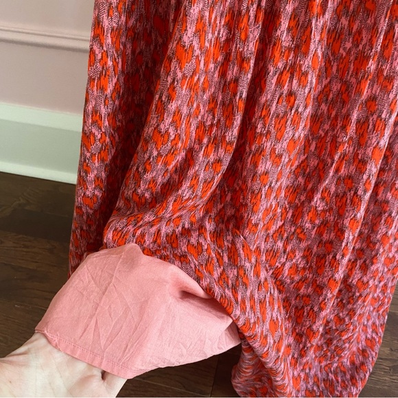 JOIE Tea Rose Maxi Midi Sundress, Tiered, Coral Dress, Cotton, Women’s US S - Picture 7 of 11